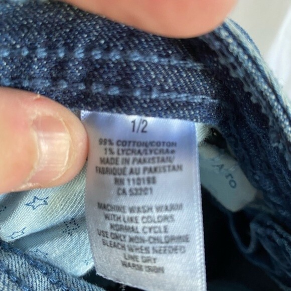 Ladies Teens Womens Aeropostale Bermuda Blue Jean shorts sz 1/2 - Picture 7 of 8